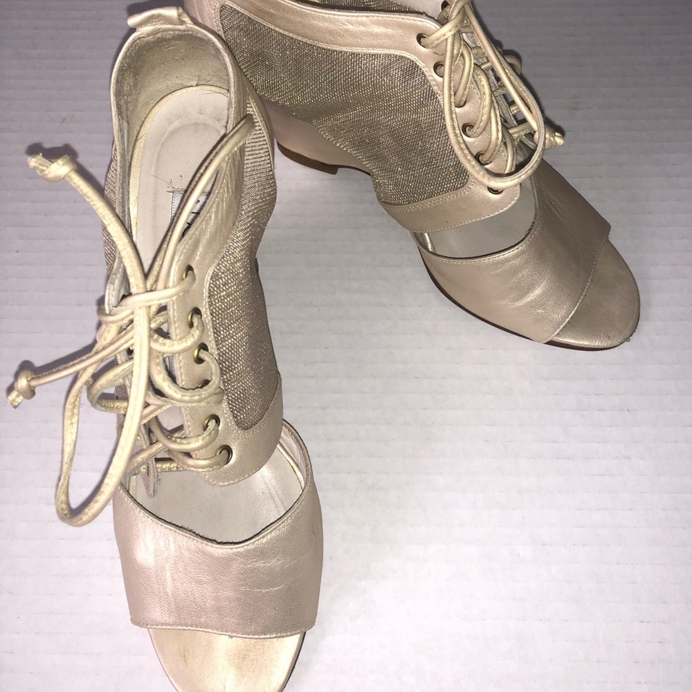 Donald J Pliner Metallic Leather High Heels Sz 6M
